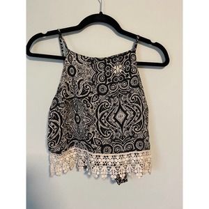 Abercrombie & Fitch Bandana Crop Wrap Tie Top Size Medium